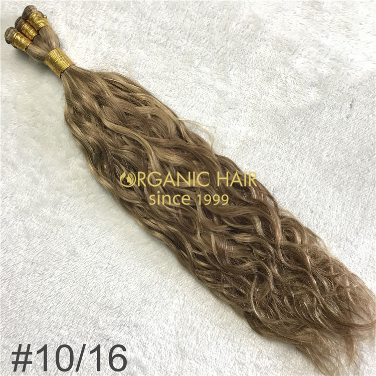Natural wave #10/16 human hand tied wefts X216
